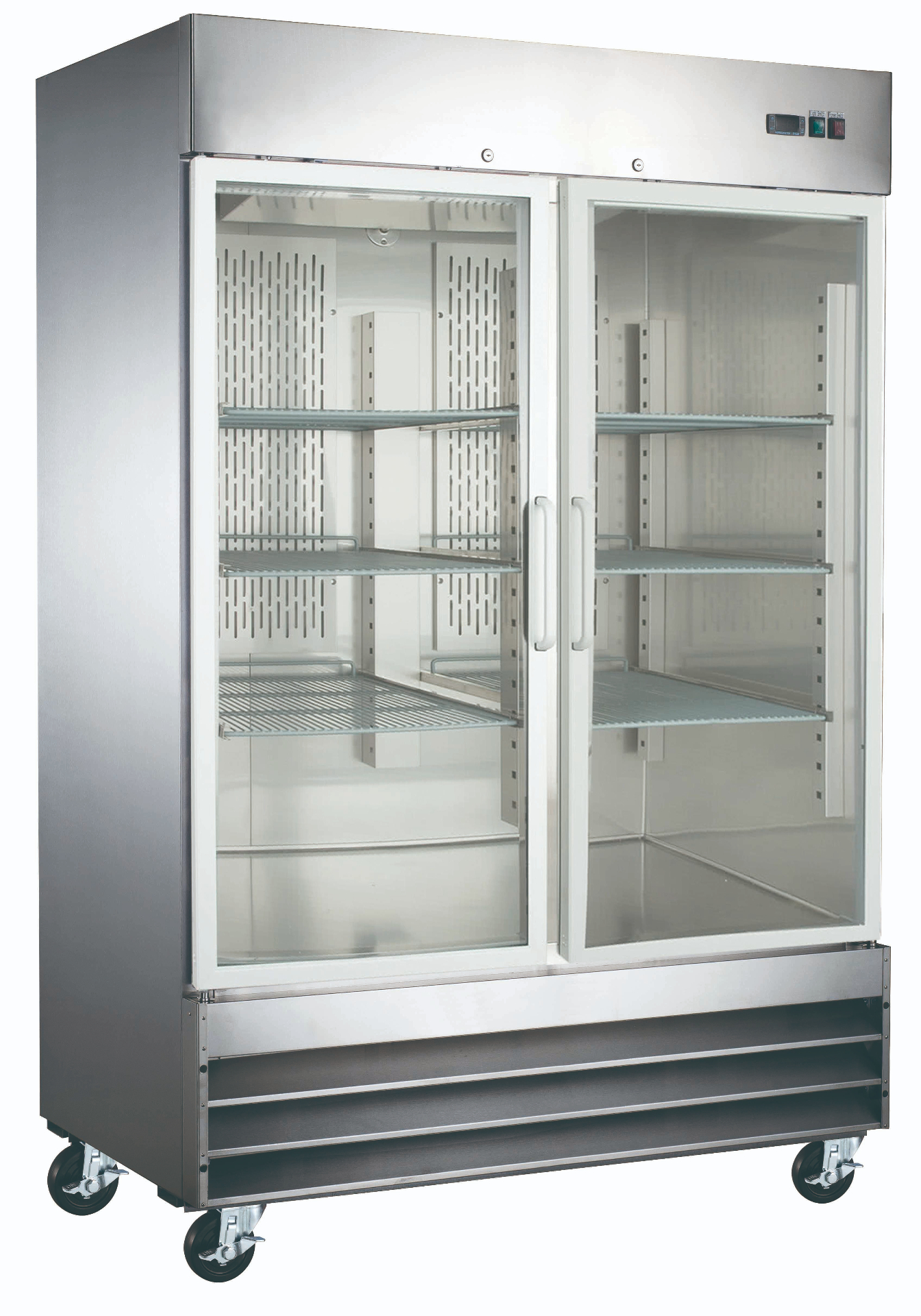 Nevera Reach-In de 2 Puertas con Cristal